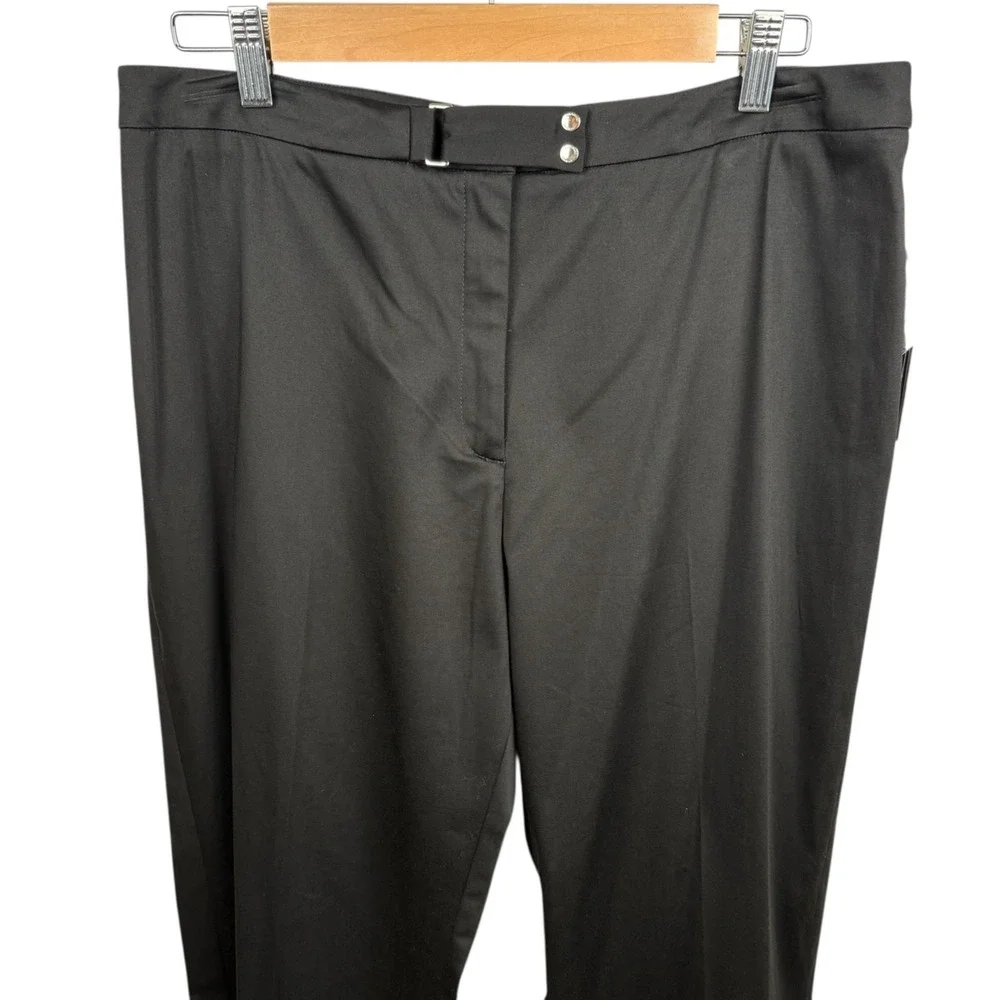 Jones New York Signature Pants Size 12 Black‎ Cotton Stretch Straight Leg Career - Picture 2 of 12
